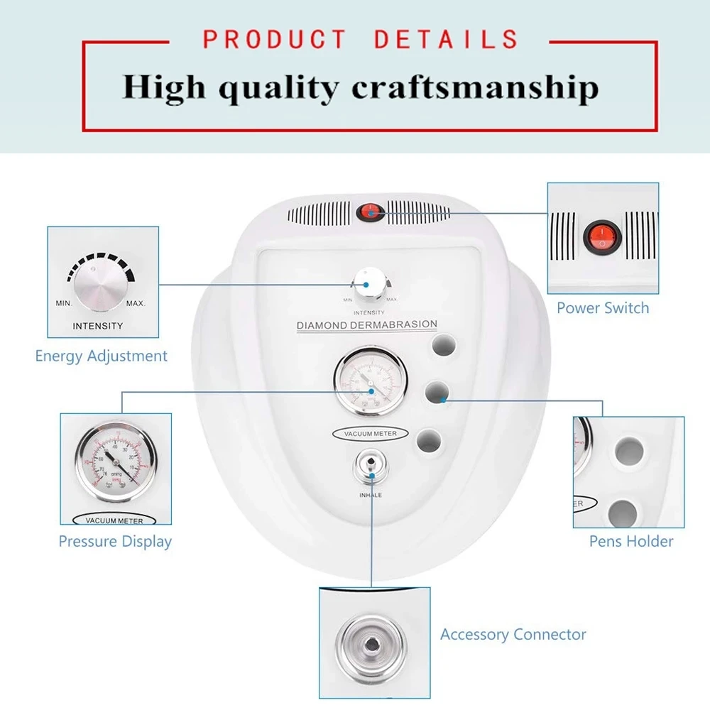 Microdermabrasion Facial Diamond Dermabrasion Machine Portable Blackhead Acne Pore Cleaning Beauty Device Rejuvenation Peeling