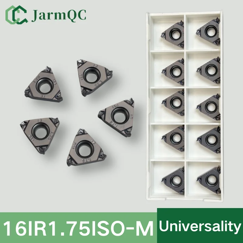 

10Pcs 16ER1.00ISO 16IR2.00ISO 11IR1.25ISO 11ER3.00ISO Threading Carbide Insert Blade Internal External Thread General Machining