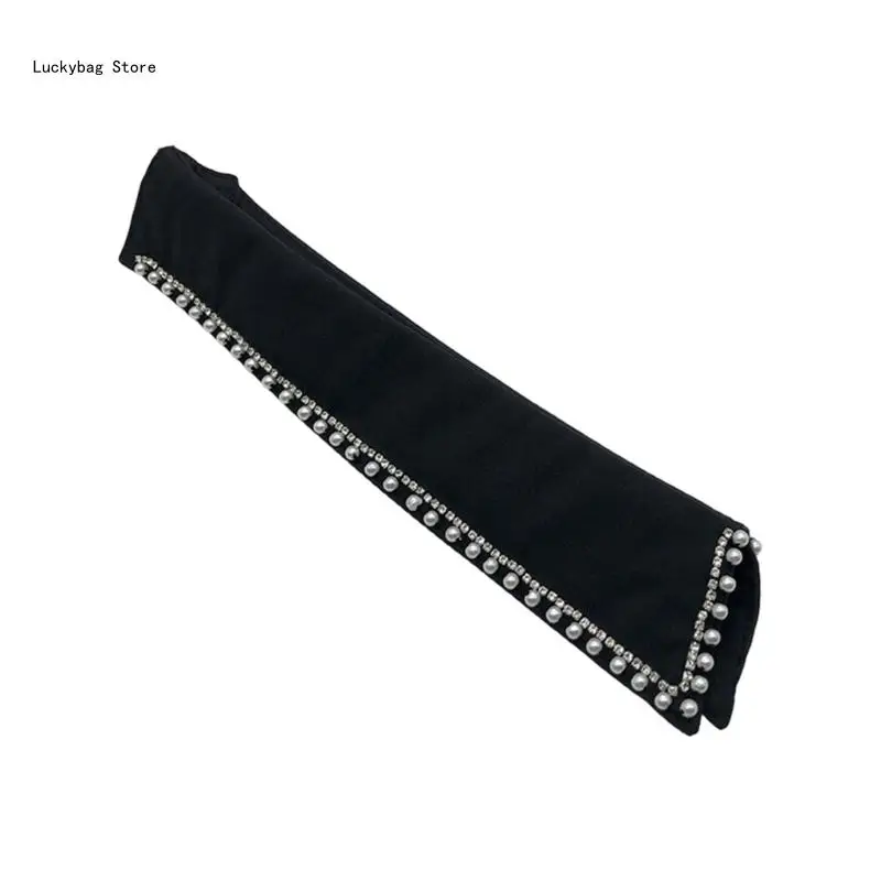 Detachable False Collar Girls Pearls Accessiory for Shirt or Dress for Lady Girl Encrusted Beads Collar