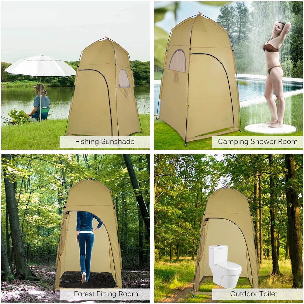 Portable Outdoor Shower Bath Changing Fitting Room Tent Shelter Camping Beach Privacy Toilet