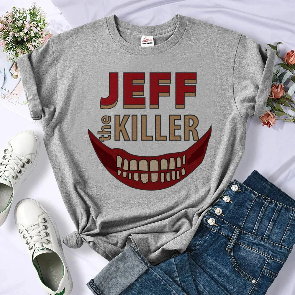 Jeff the Killer shirt girl dollette emo grunge japanese t-shirt meme emo jojifuku streetwear korean fashion