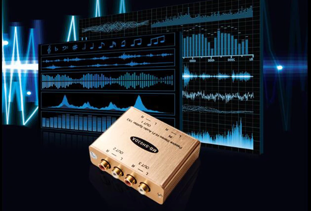 3 kanal Passive Stereo Hallo-fi Audio Splitter 1X3 Analog RCA Audio Distributor Isolation Splitter für Laptop DVD Player – Detail 11