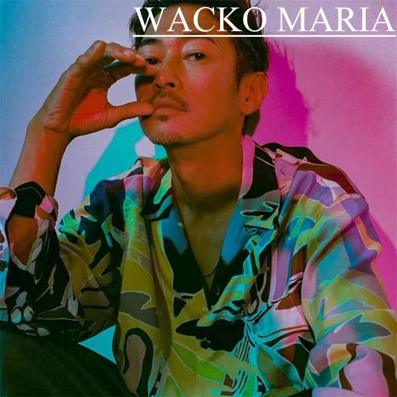 WACKO MARIA Top Quality People Paradise Figure Hawaii Autumn Loose Vintage High-end Mens Womens Long Sleeve Shirt