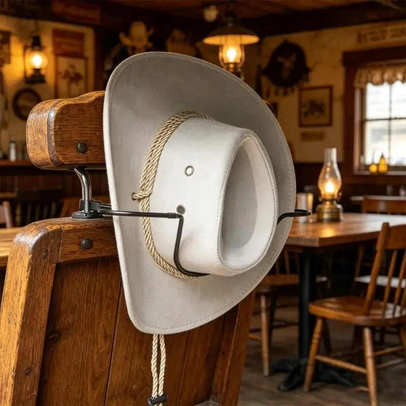 Auto-Hut-Aufhänger für Cowboy-Hut und Helme mit faltbarem Design, einfach an der Fahrzeugsitzlehne zu installieren, Helmhalter – Detail 5