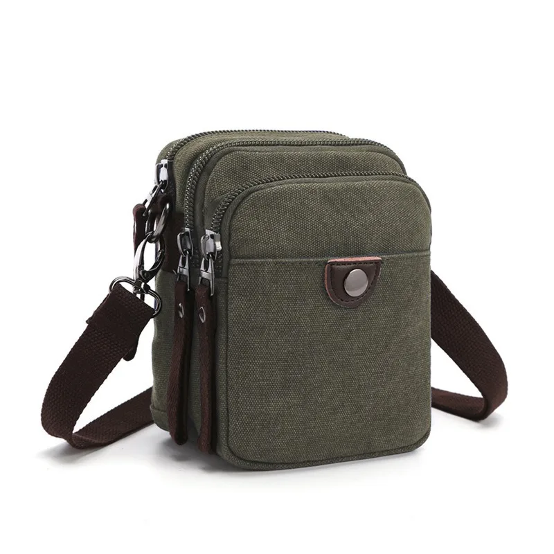 

Nesitu High Quality Durable Vintage Casual Black Grey Coffee Khaki Blue Green Canvas Women Men Shoulder Messenger Bag M5017
