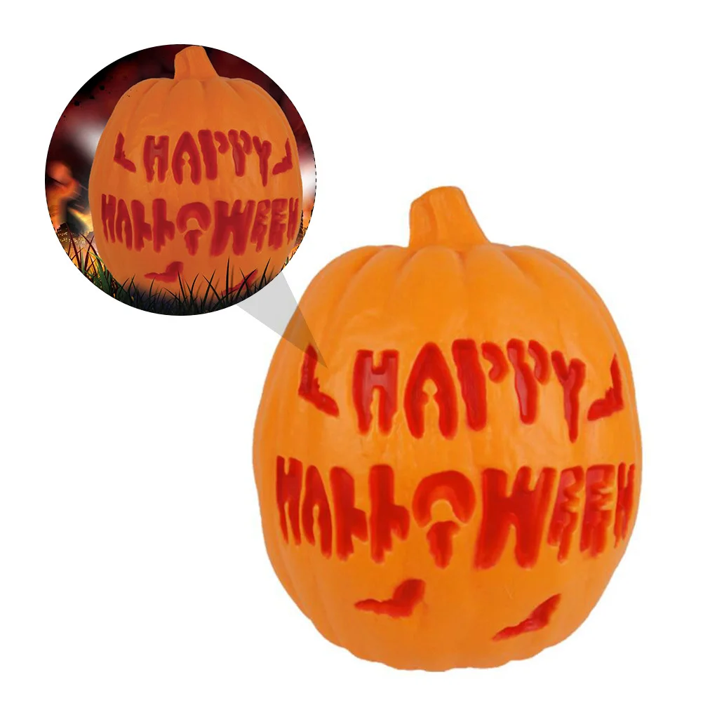 1Pcs Halloween Hollow Pumpkin Lamp Orange Carved Glow in Dark Happy Halloween Party Decorative Lighting Hollow Pumpkin Lamp