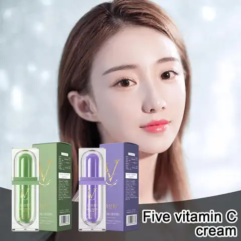 비타민 C 톤업 크림 30g - 컨실러, 모이스처라이저 메이크업 베이스 내추럴, 스킨 케어 화장품 1pcs 컨실러 블레미쉬 E9v6