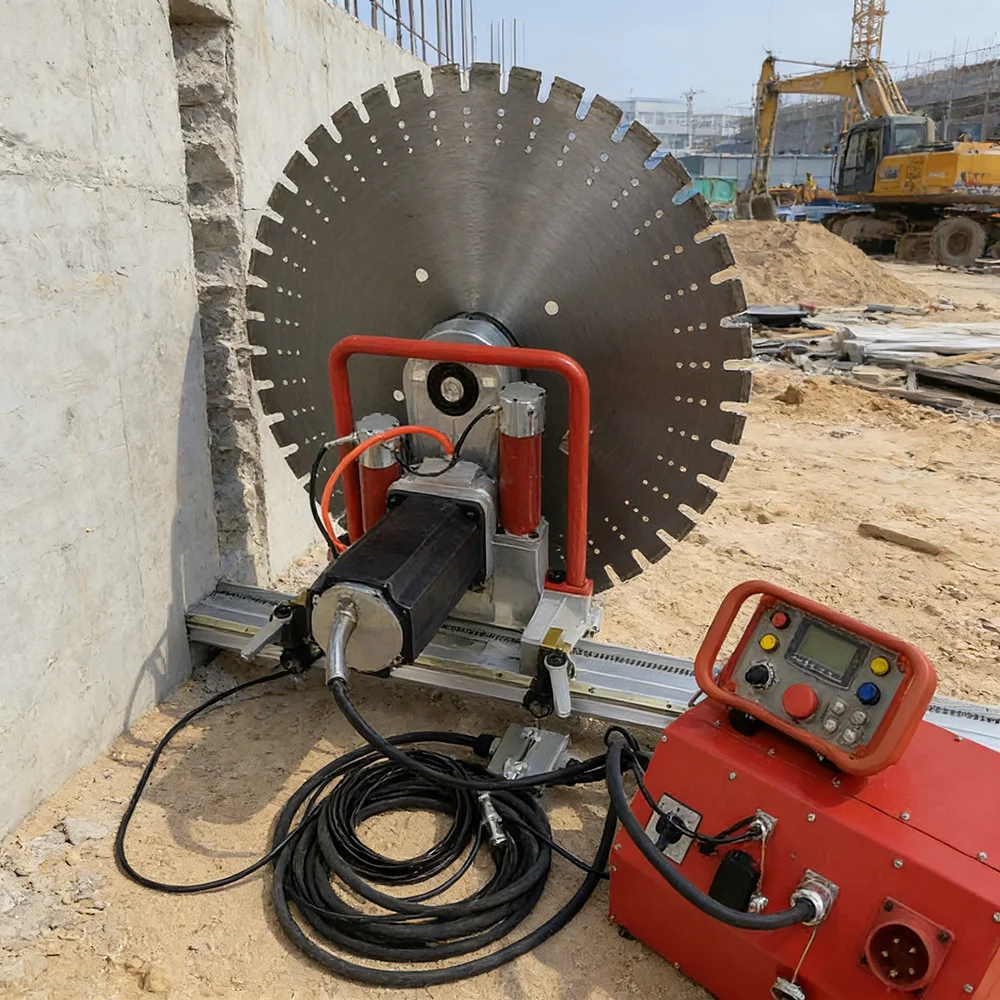Portable Electric Wall Saw with 380V Motor for Interior Partition Cutting in Residential Building Renovation