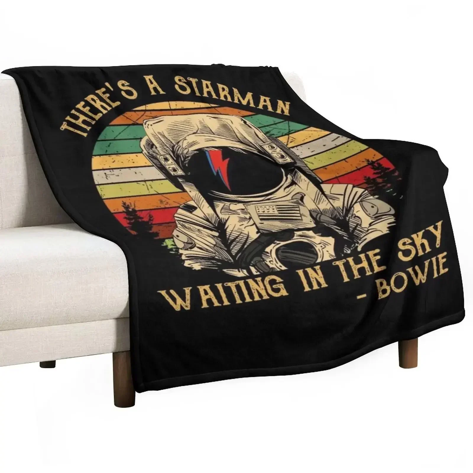 There's a starman waiting in the sky Throw Blanket All Season Lightweight Soft Blanket for Bed
