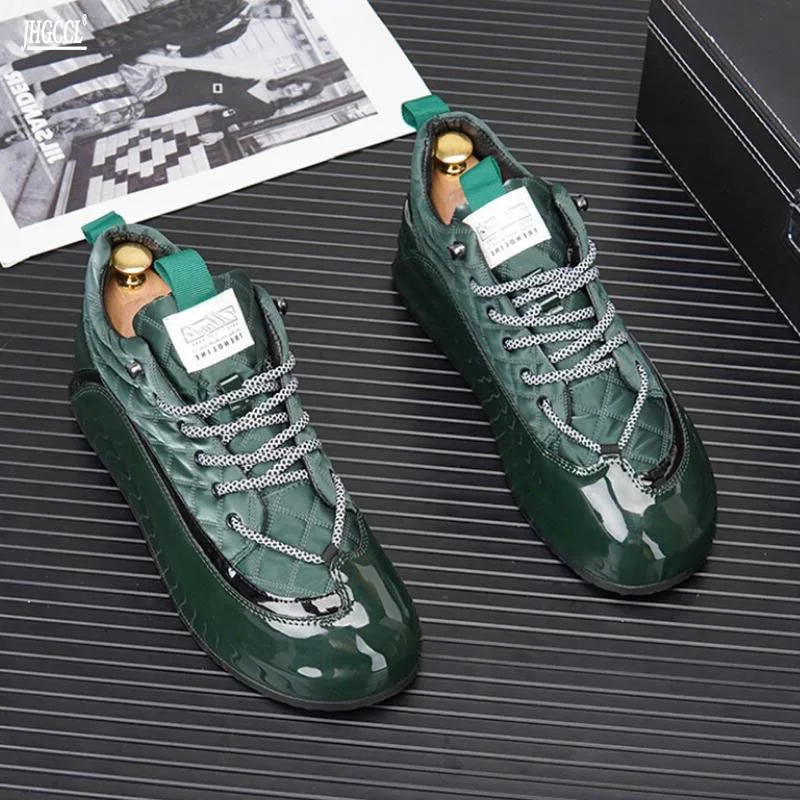 High Quality Men Sneakers Men\'s Casual Shoes Hip Hop Punk Platform Shoes Height Increasing Shoes Zapatillas Hombre A6