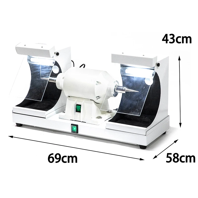 MC-106 Dental Polishing Lathe with Light and Dust Collection Box