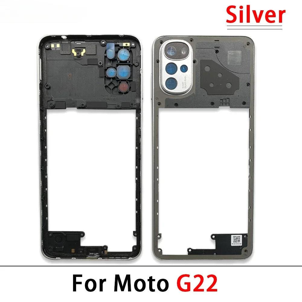 New Middle Frame For Moto G22 G52 G71 G82 G50 5G Housing Middle Frame Case + Side Keys Power and Volume Buttons Replacement