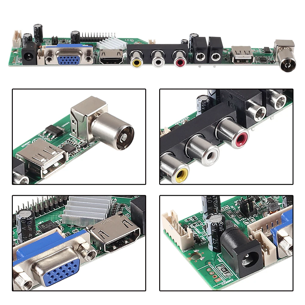 3663 LCD TV Controller Driver Board Universal New Digital Signal DVB-C DVB-T2 DVB-T  UPGRADE 3463A Russian USB play LUA63A82