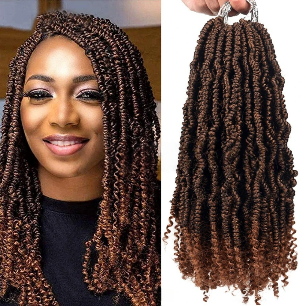 

Bomb Twist вьющиеся синтетические плетение крючком волосы короткие вьющиеся плетение крючком волосы Ombre синтетические плетение крючком волосы из волокна