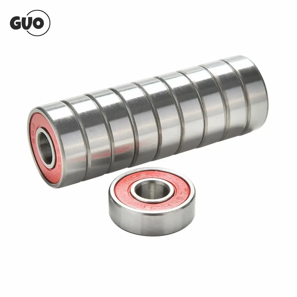 10Pcs ABEC 9 Stainless Steel Red Bearings For High Performance Roller Skate Scooter Skateboard Wheel Bearings