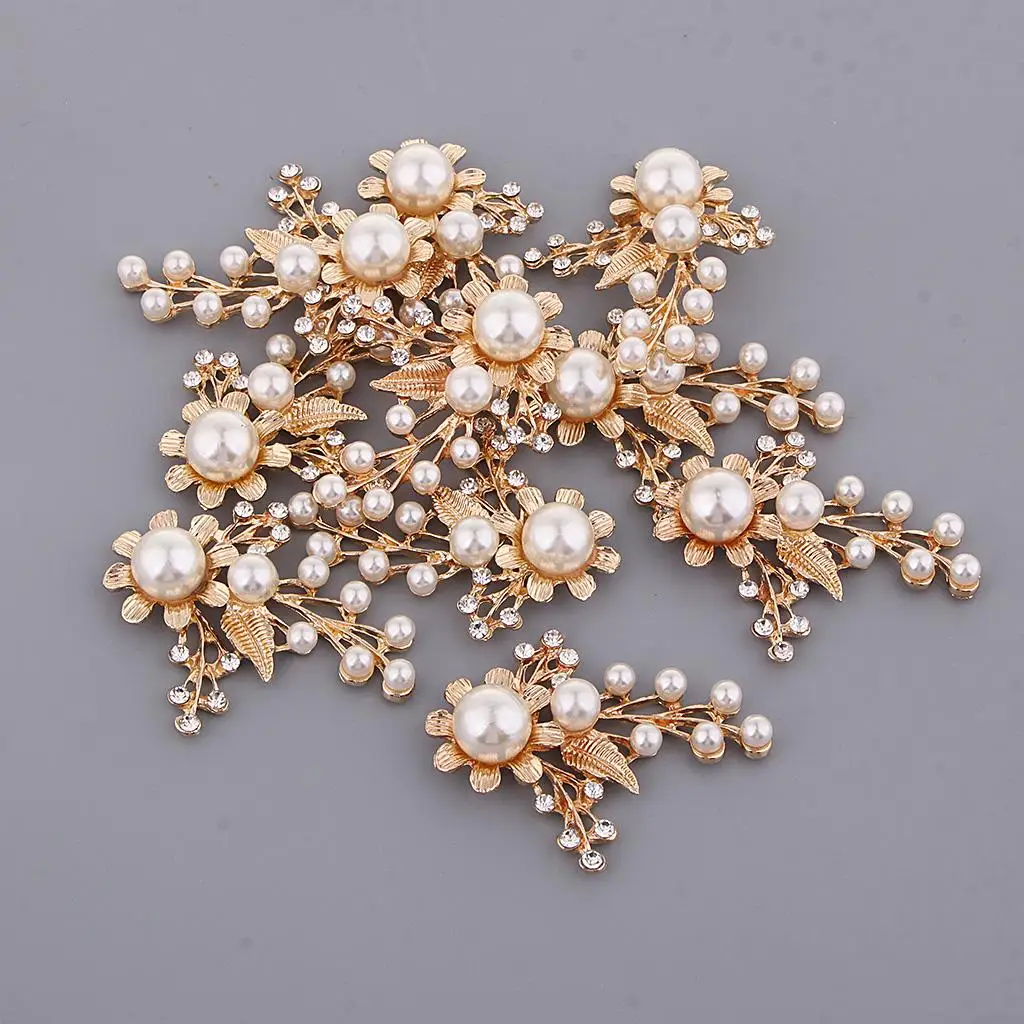 10pcs Rhinestone Embellishments for Hair Bows, Hair Clip, , Wedding Dress, Brooches Decorations