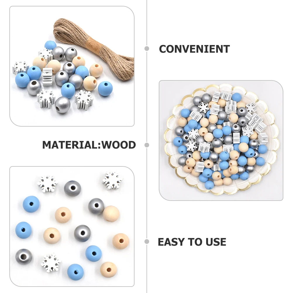 

1 set Wooden DIY Jewelry Making Necklace Bracelet Garland Christmas Decorations Home Party Supplies Loose Beads Accessories