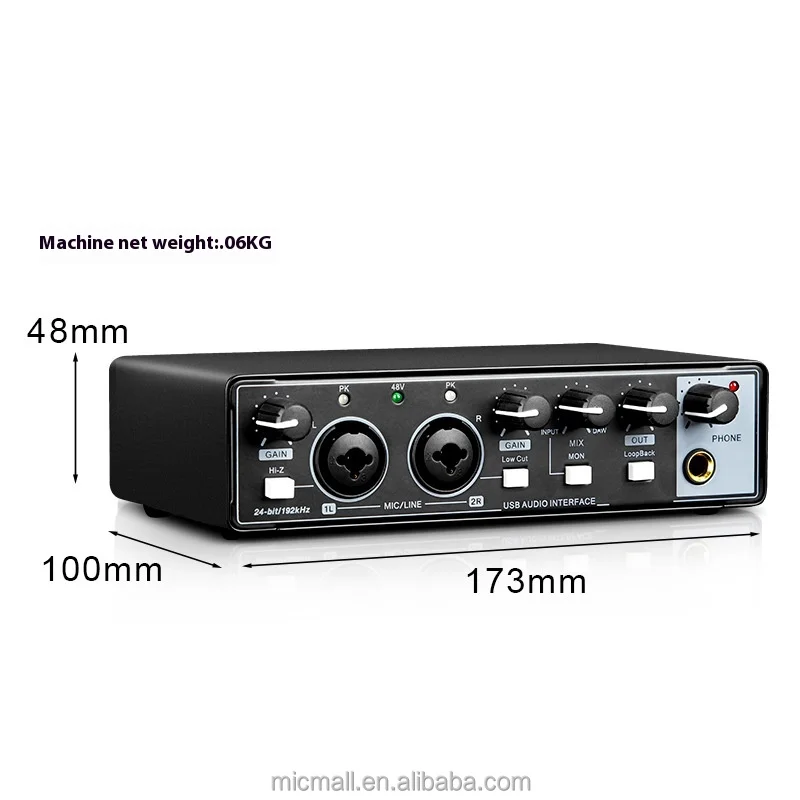 Hot Sale Small External Channel Professional Live Sound Card Audio Sound Cards Mixers