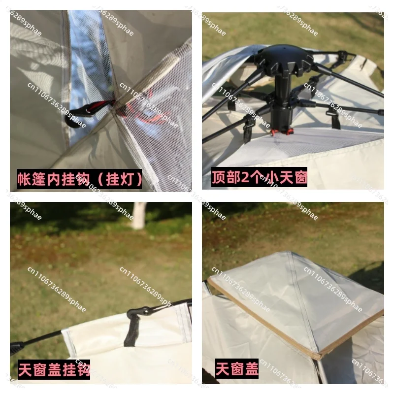 Thickened outdoor camping Camping Ultra Lightweight Indoor Single Double Door Automatic Quick Opening Folding Single Tent