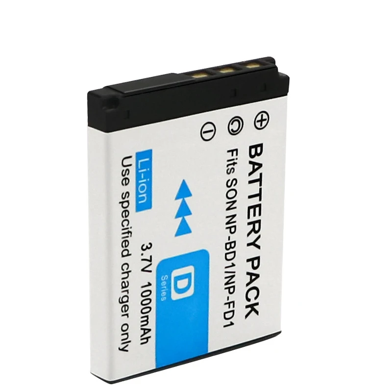 Replacement Camera Battery NP-BD1 1000mAh For Sony Cyber-shot DSC-G3 DSC-T77 DSC-T300 DSC-T500 DSC-TX1 DSC-T700