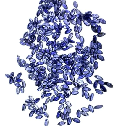 Factory Wholesale 100% Real Natural Round Iolite Gemstone Loose Gems Diy Material for Jewelry