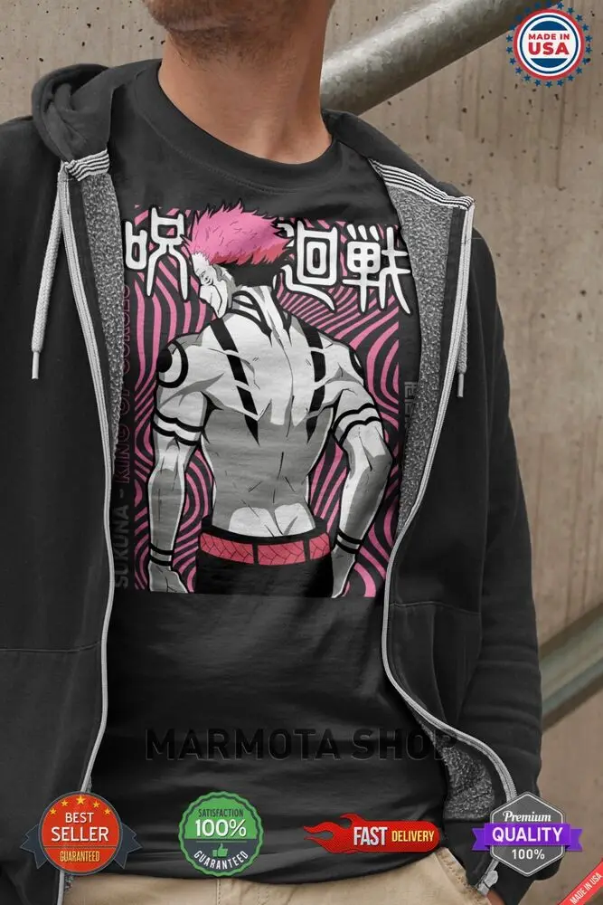 Sukuna Ryomen Jujutsu Kaisen T-Shirt Gojo Satoru Anime Japanese Tee Shirt JJK