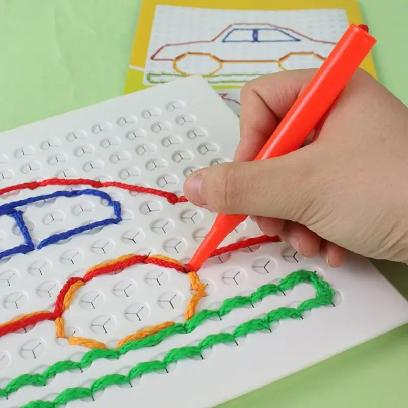 Kind Threading Board Montessori Schnürung Spielzeug Kinder Bunte Kleinkind Threading Spielzeug Interaktive Pädagogisches Spielzeug Für Kind Lernen