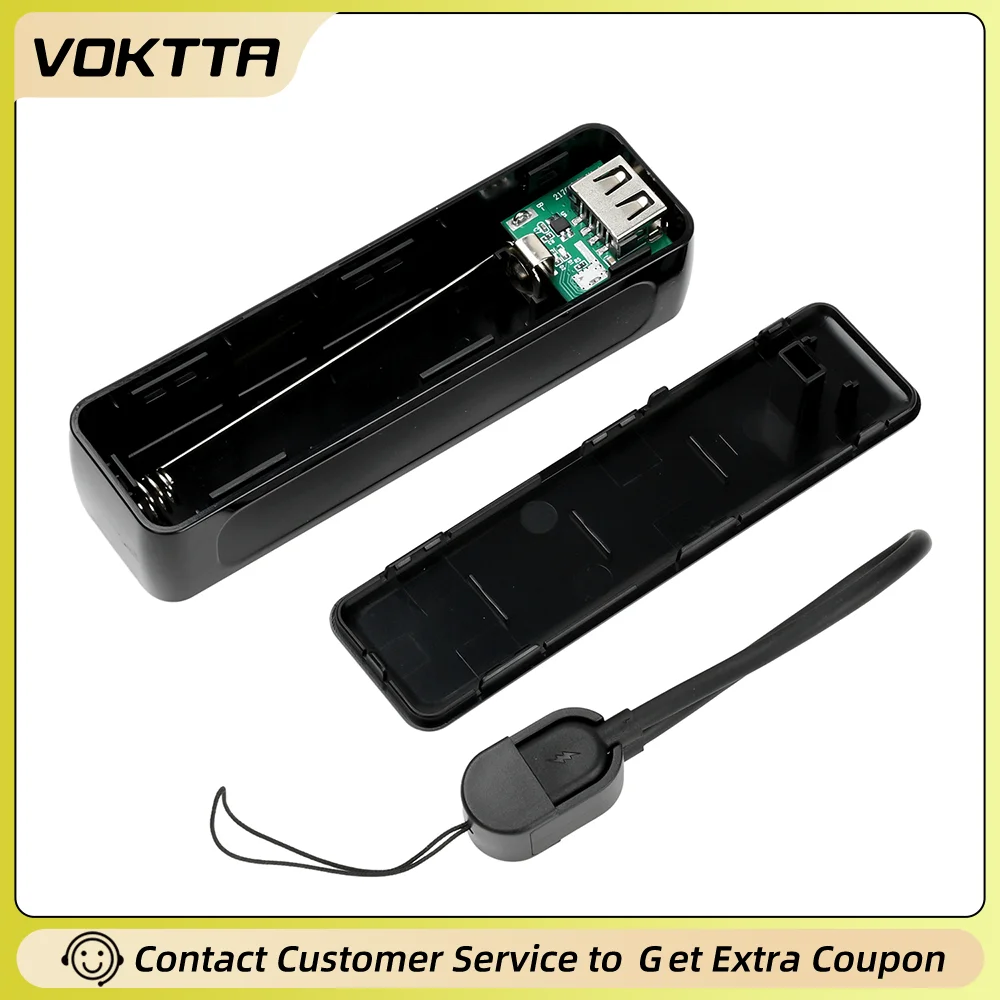 5 couleurs Mini Ups boîtier d'alimentation Mobile sans soudure tissage modèle Portable 1 cellule TYPE-C 21700 batterie bricolage boîte de batterie avec câble