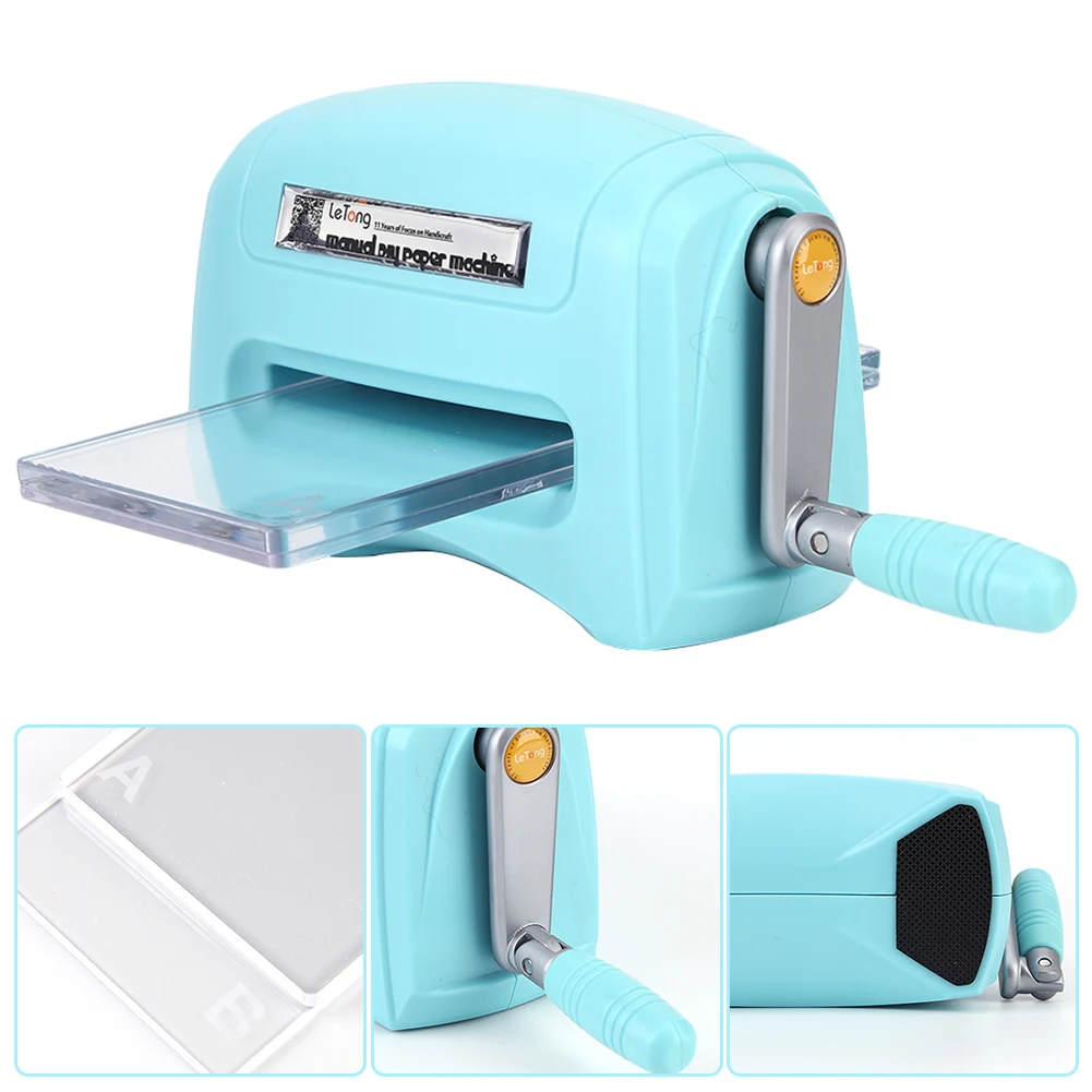 Craft Embossing Machine Portable Metal Cutting Dies Maker Practical Craft Tool with Plastic Backing Plate for Scrapbooking Card