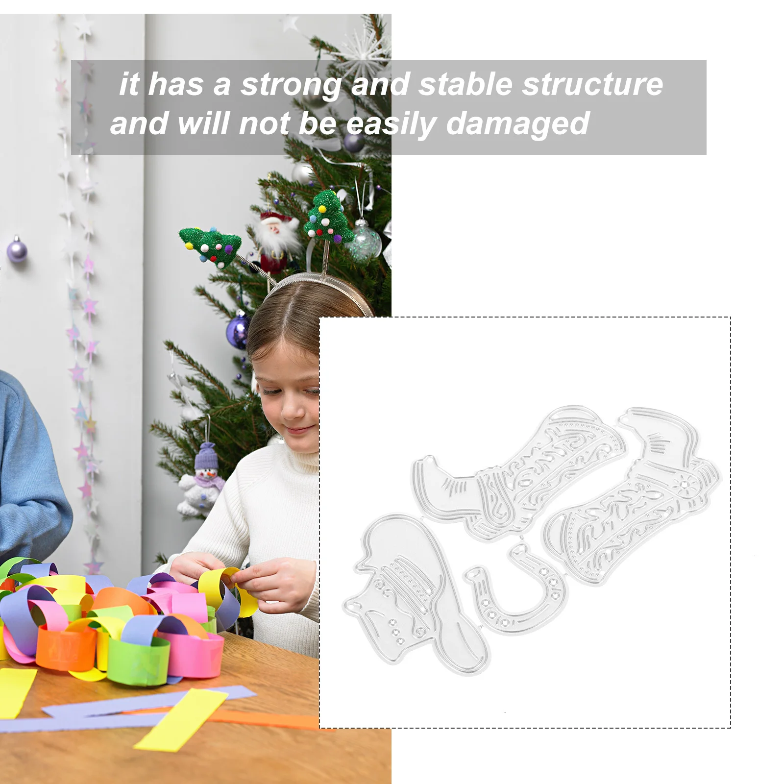 

1Set Carbon Steel Boot Cutting Die DIY Embossing Scrapbooking Stencil Hat Craft Mold for Paper Card Craft Decoration