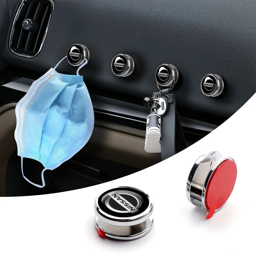 Delicate Metal Car Sticker Car Hook Practical Car Accessories For Nissan Qashqai Juke Leaf Micra Tiida Teana Sentra Patrol Cube