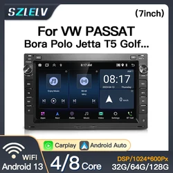 Android 13 For VW Passat B5 MK4 MK5 Golf 4 Polo Bora Jetta T5 Navigation Car Player GPS WIFI RDS BT Carplay 2Din Bluetooth Radio
