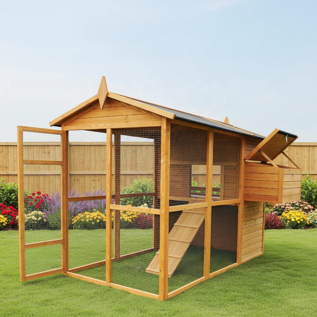 

ep-High Quality Hot Sale Wooden Large Chicken Layer Cage Chicken Coop Hen House Run Walk-in Poultry Cage&