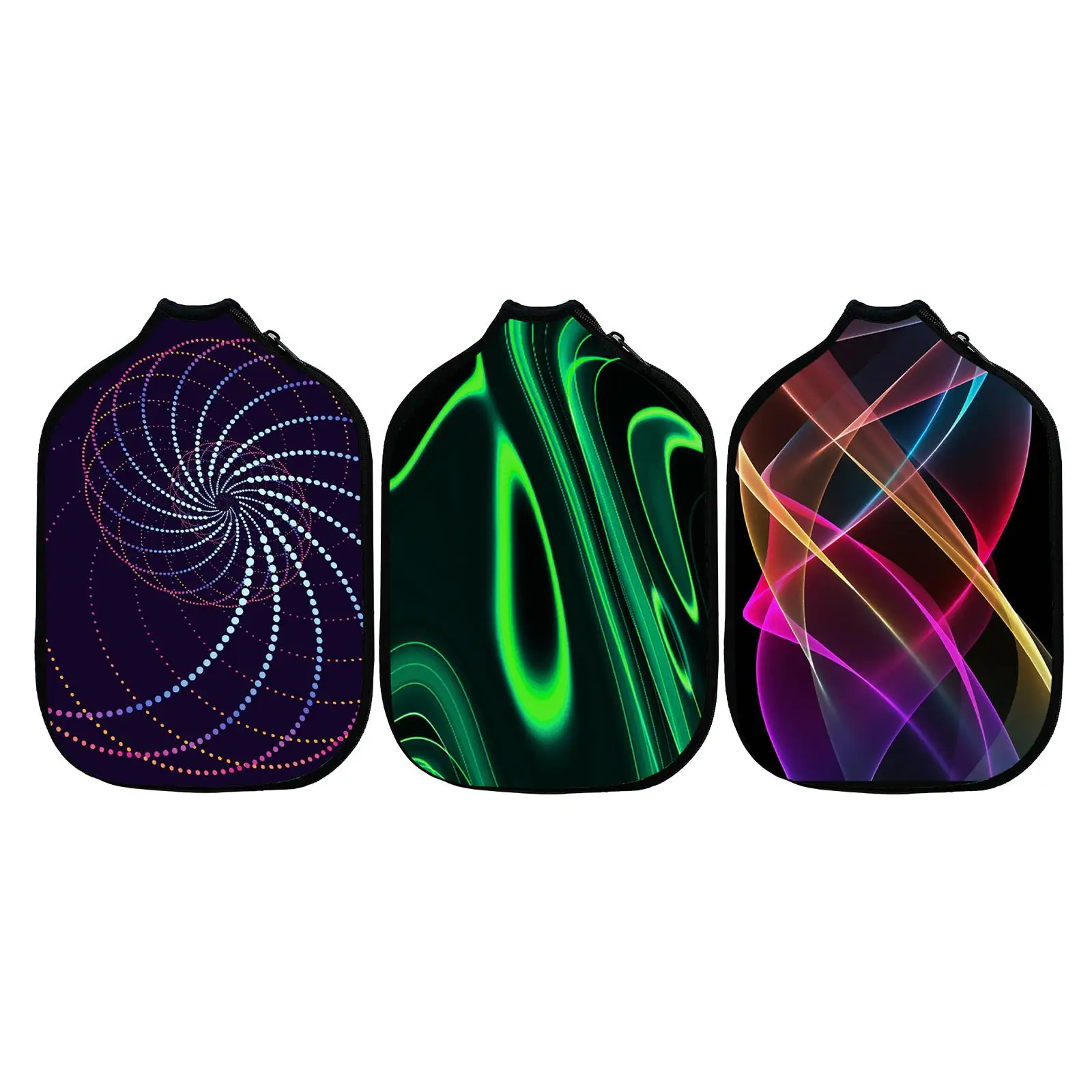 Neoprene Paddle Cover with Zipper Sleeve Lightweight Durable Racket Case Waterproof Storage Pouch for Table Tennis