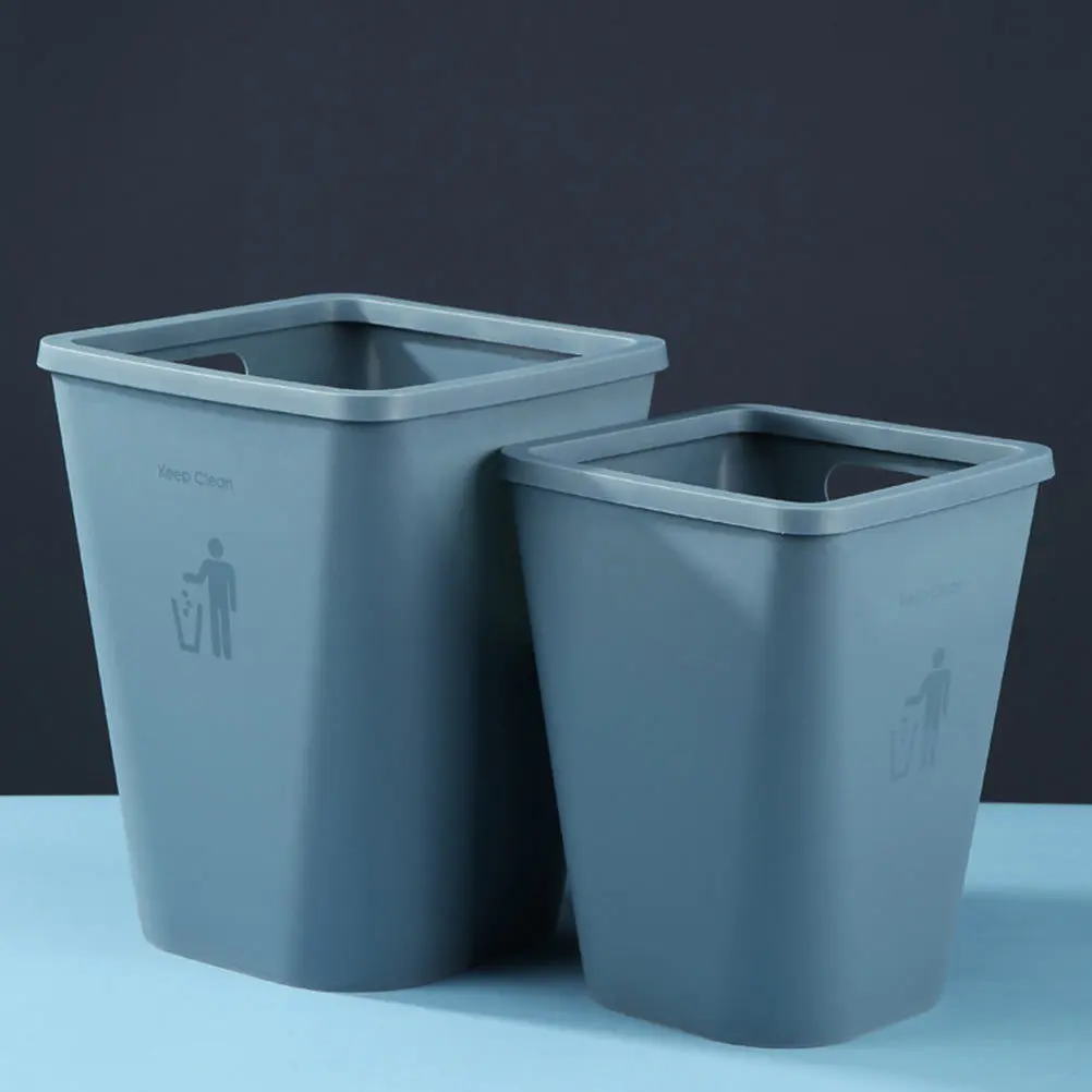 

1Pcs Plastic Garbage Container Non-Slip Simple Nordic Design Waste Basket for Kitchen Bedroom Office Household