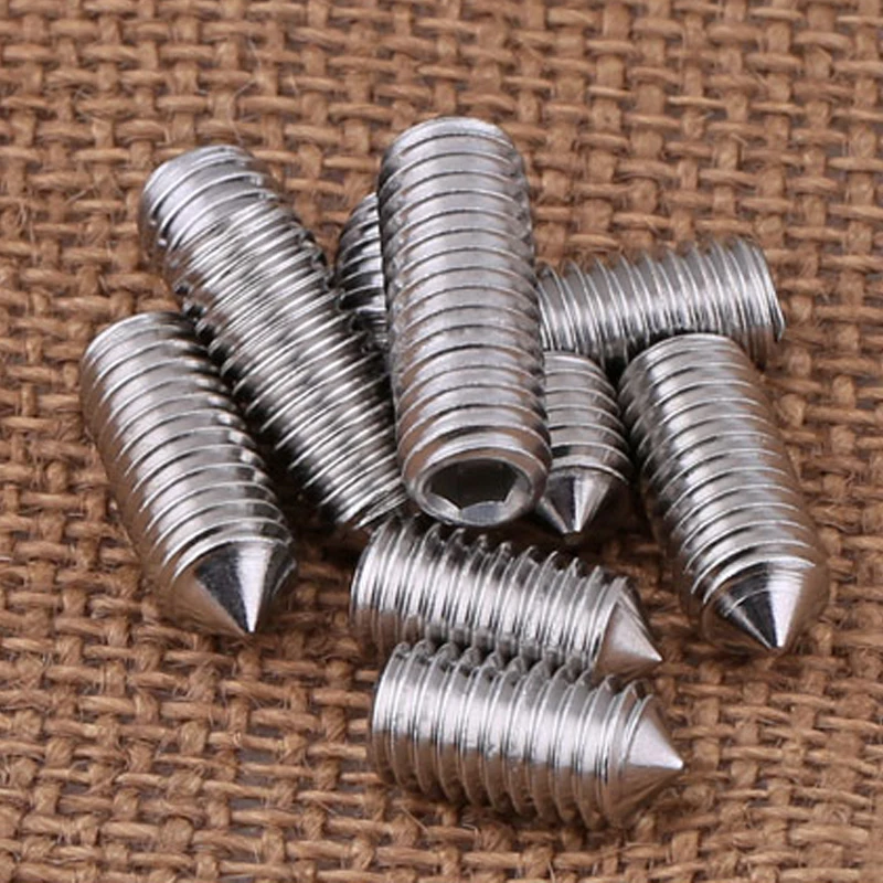 عرافة مسدس المقبس وأشار مجموعة المسمار مخروط نقطة نكش المسمار كيمي DIN914 GB78 304 الفولاذ المقاوم للصدأ M2 M2.5 M3 M4 M5 M6 M8 M10 M12 #4