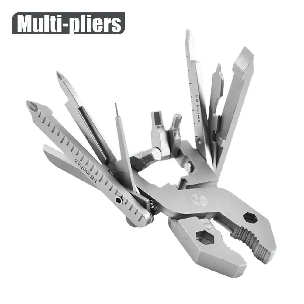 25 In 1 Portable Mini Folding Pocket Multi-Functional Pliers Outdoor Hiking Camping Tool Multitools for JHome Machine Repairing