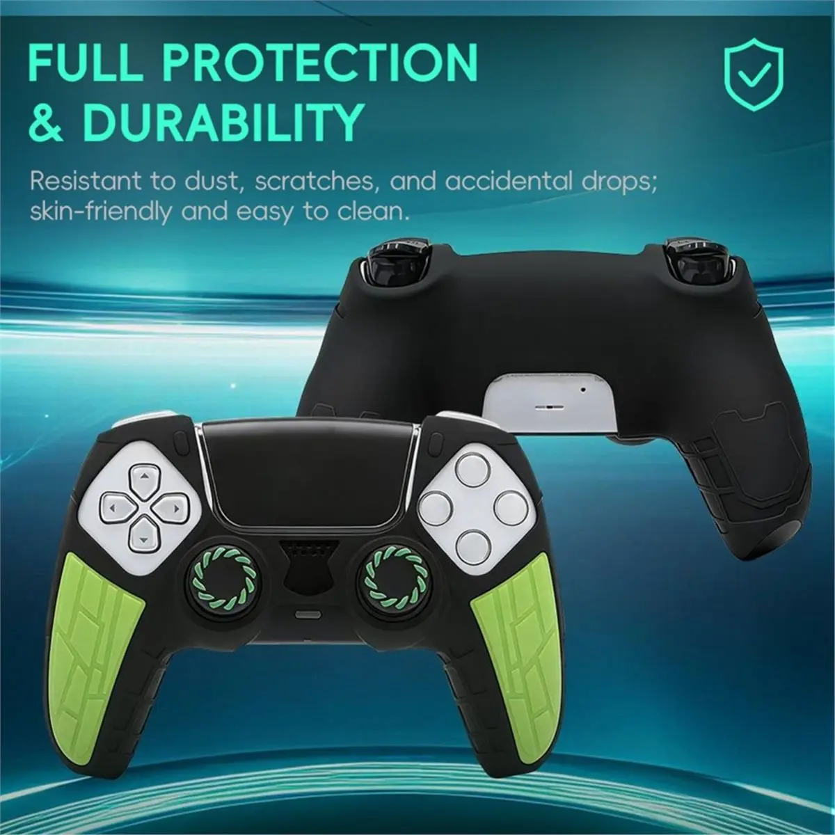 update. Silicone Case for PS5 DualSense Controller with Thumb Grip Caps Kit Soft Protective Case Special Edition Series view 3