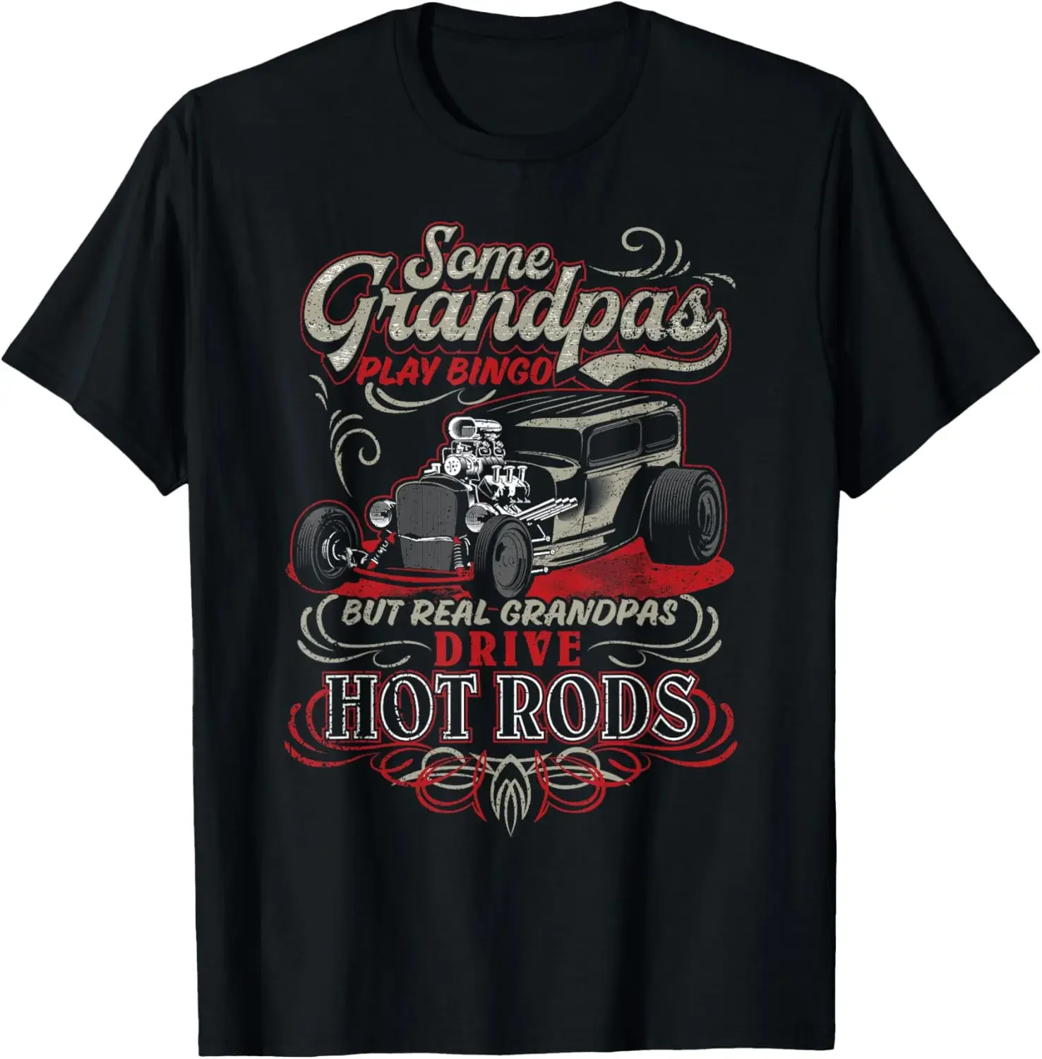 

Vintage Hot Rod Grandpa Gift T-Shirt 100% Cotton O-Neck Short Sleeve Summer Casual Mens T-shirt Size S-3XL