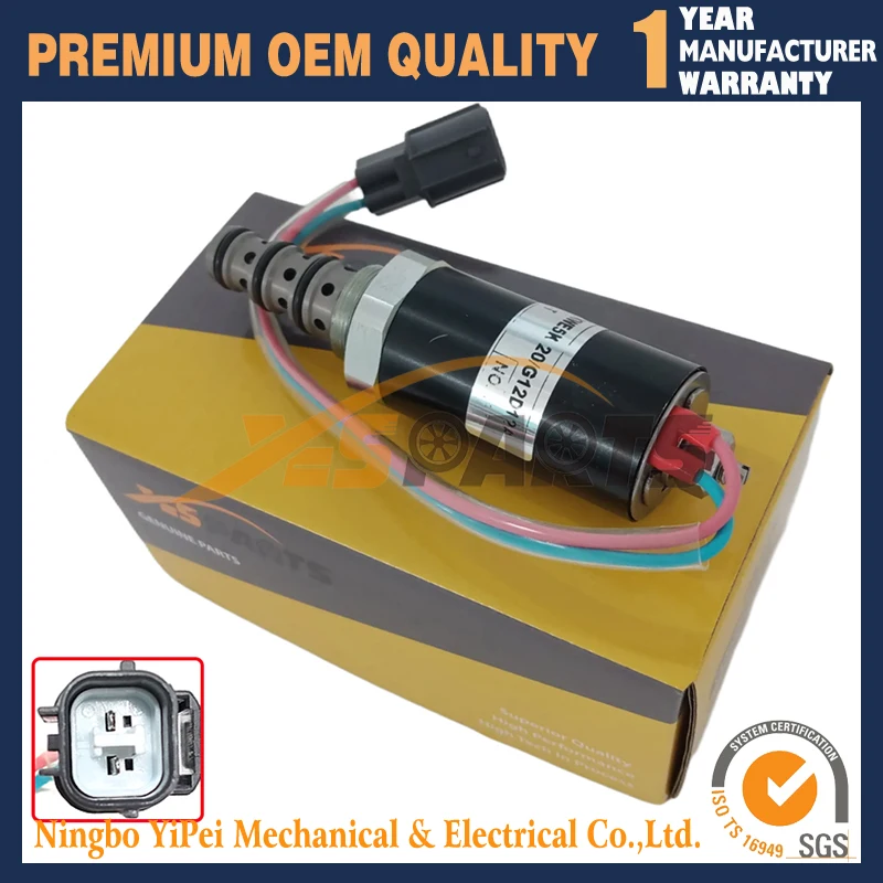 

12V KWE5K-20/G12D 12A Solenoid Valves Compatible with Kobelco SK25SR KWE5K-20-G12D12A KWE5K20G12D12A