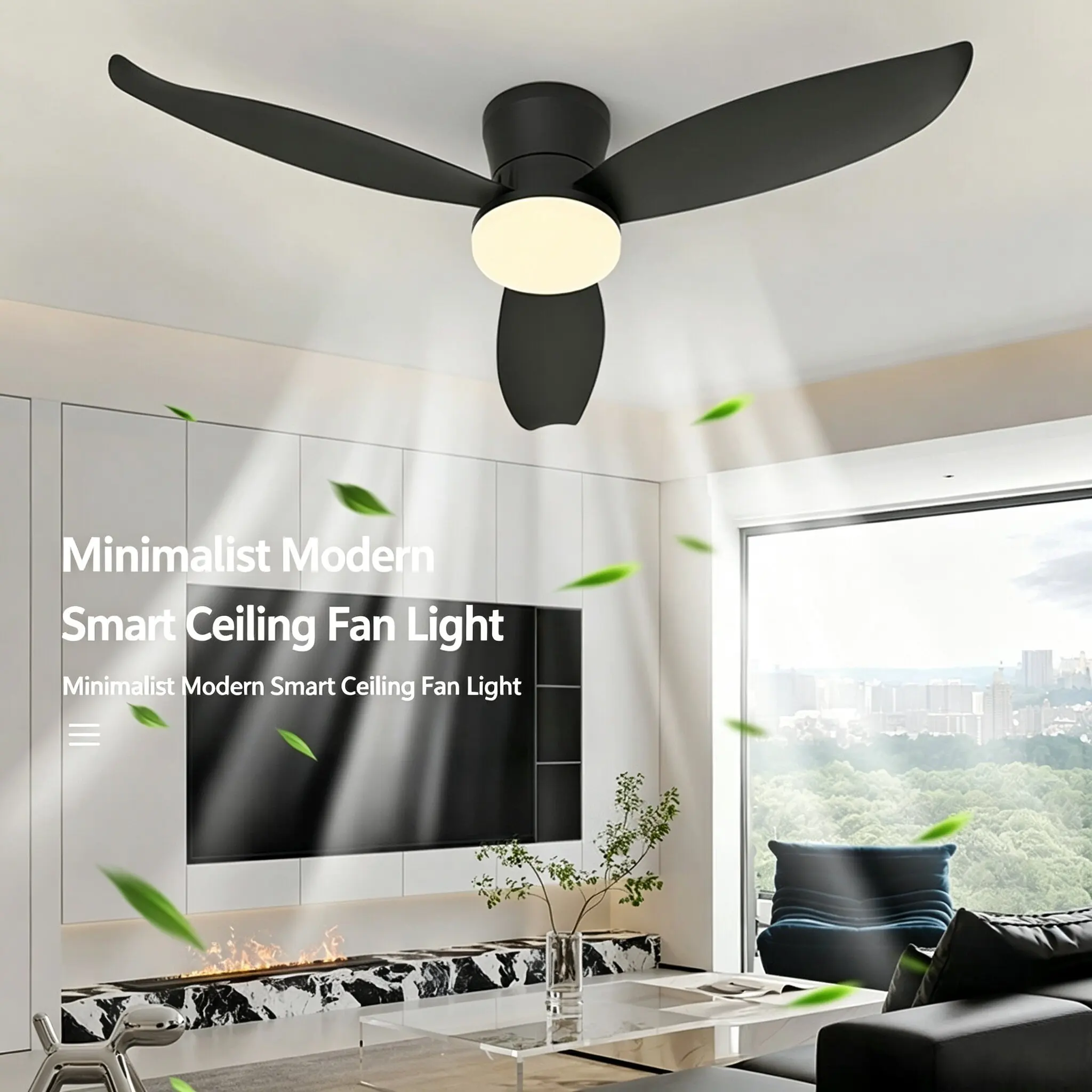 Bedroom fan light, ceiling fan light, high wind power ceiling, dining room, living room, household integrated ceiling, electric