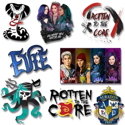 Movie Descendants Villains Rotten to the Core Heat transfer stickers Iron on transfers Patches on clothes