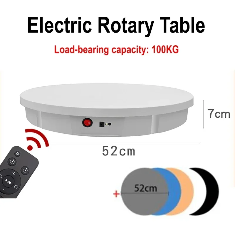 42/52/60CM Remote Control 360 Panoramic Automatic Rotating Display Table 100KG Turntable Photography Backdrop Shooting Booth