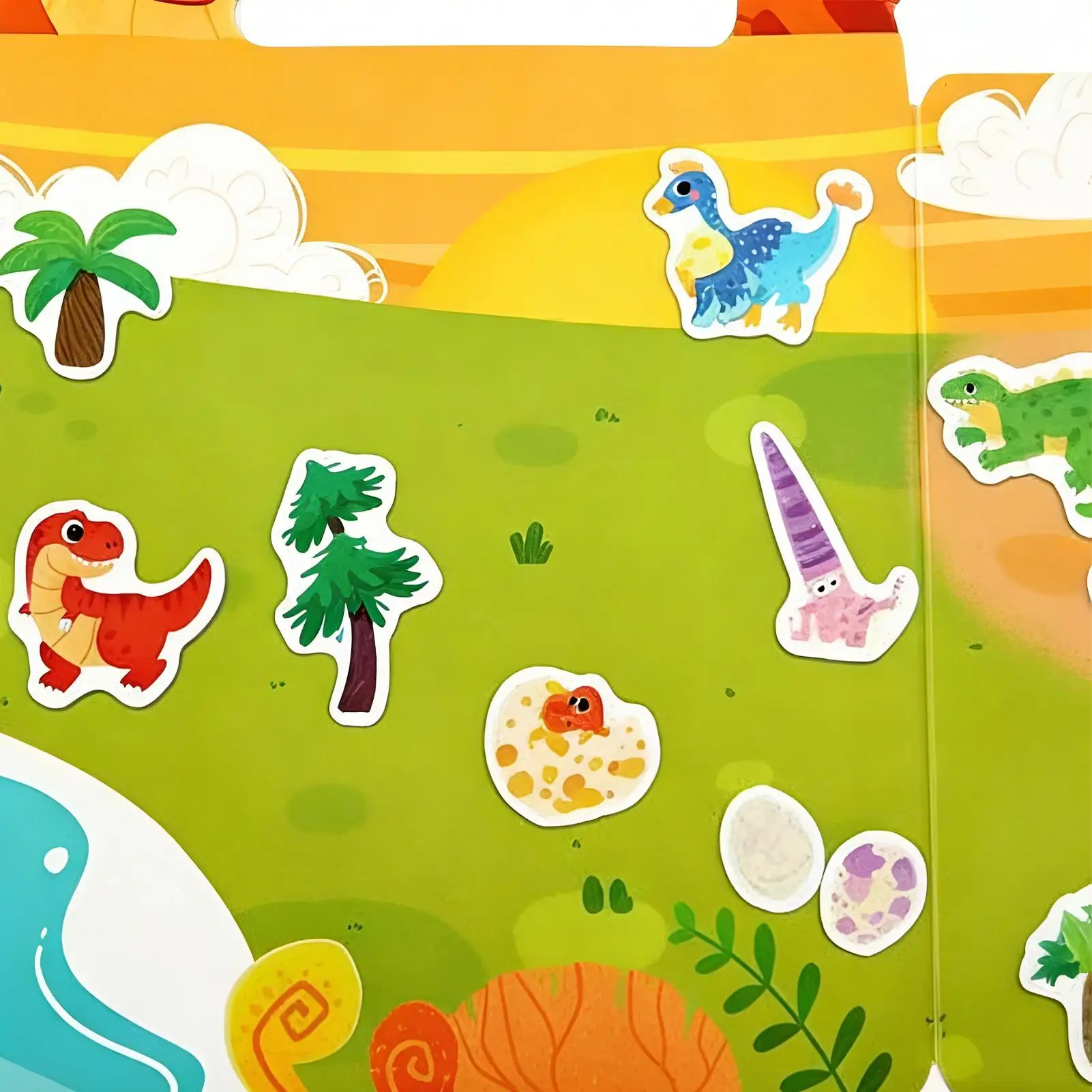 Sticker Book for Kids Fine Motor Skills Early Learning Kids Toy Cartoon Sticker Book for Travel Road Trip Kindergarten Activity