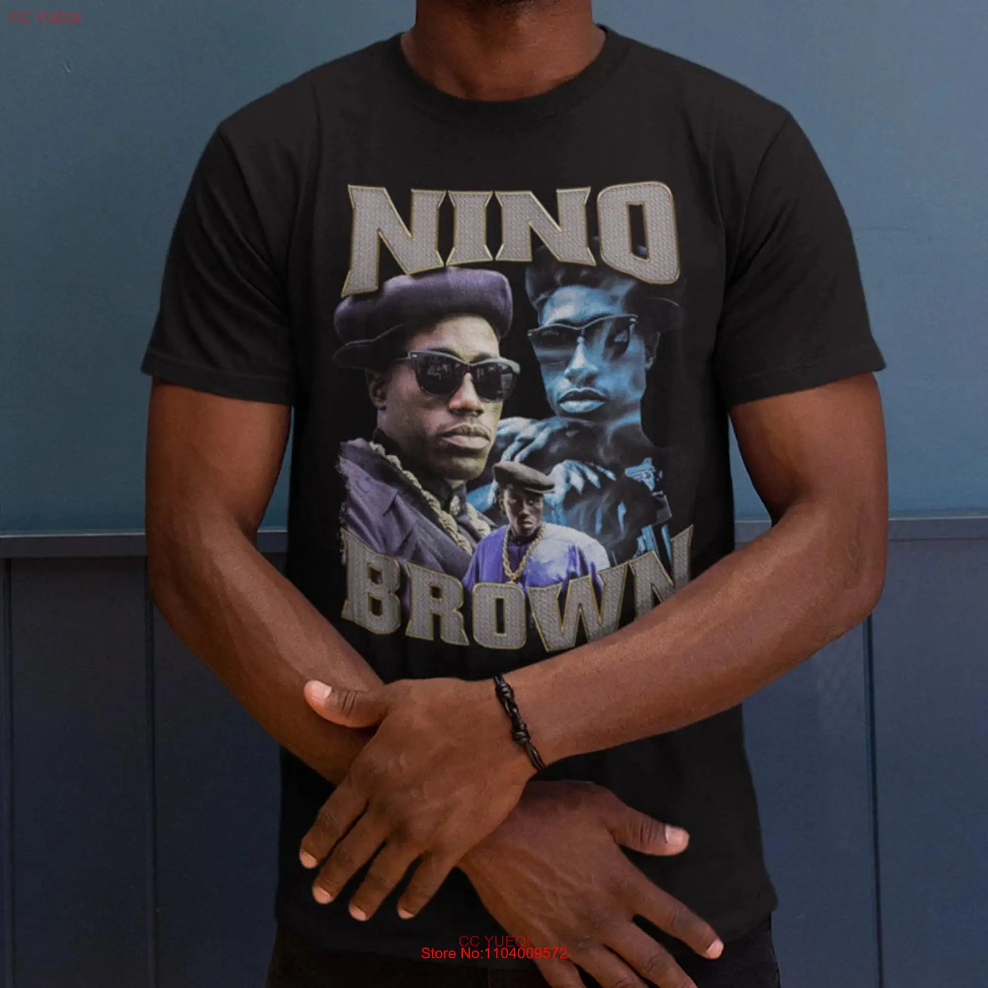 Nino Brown Retro Bootleg Vintage Thug Gangsta New Jack City Gangster Movie Y2K T Shirt for Her Him long or short sleeves