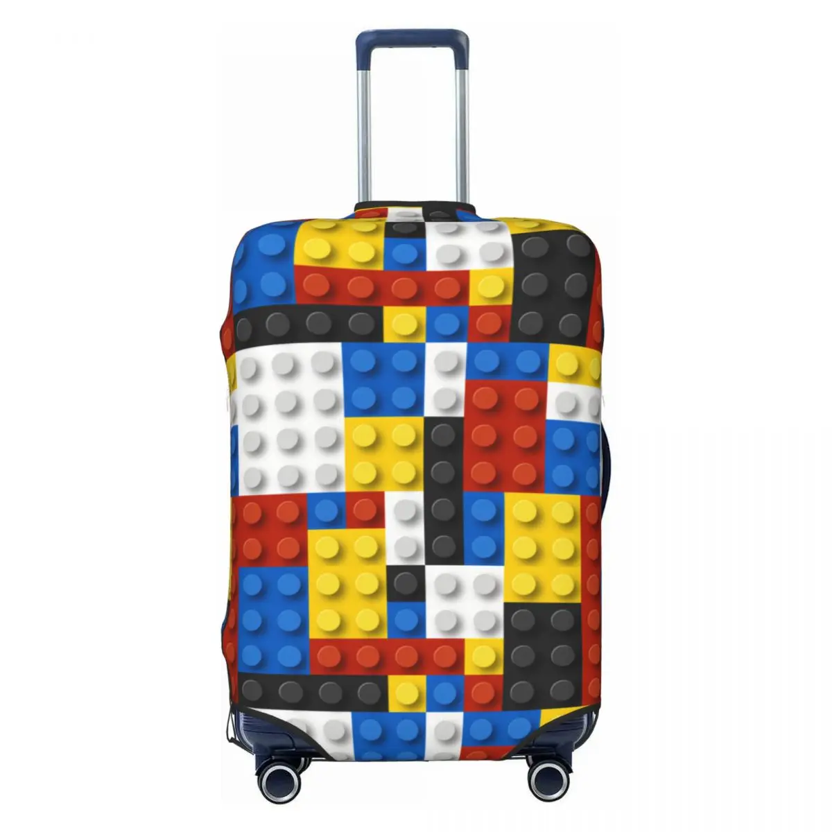 Custom Colorful Building Blocks Patern Luggage Cover Protector Fashion Travel Suitcase Covers for 18-32 Inch