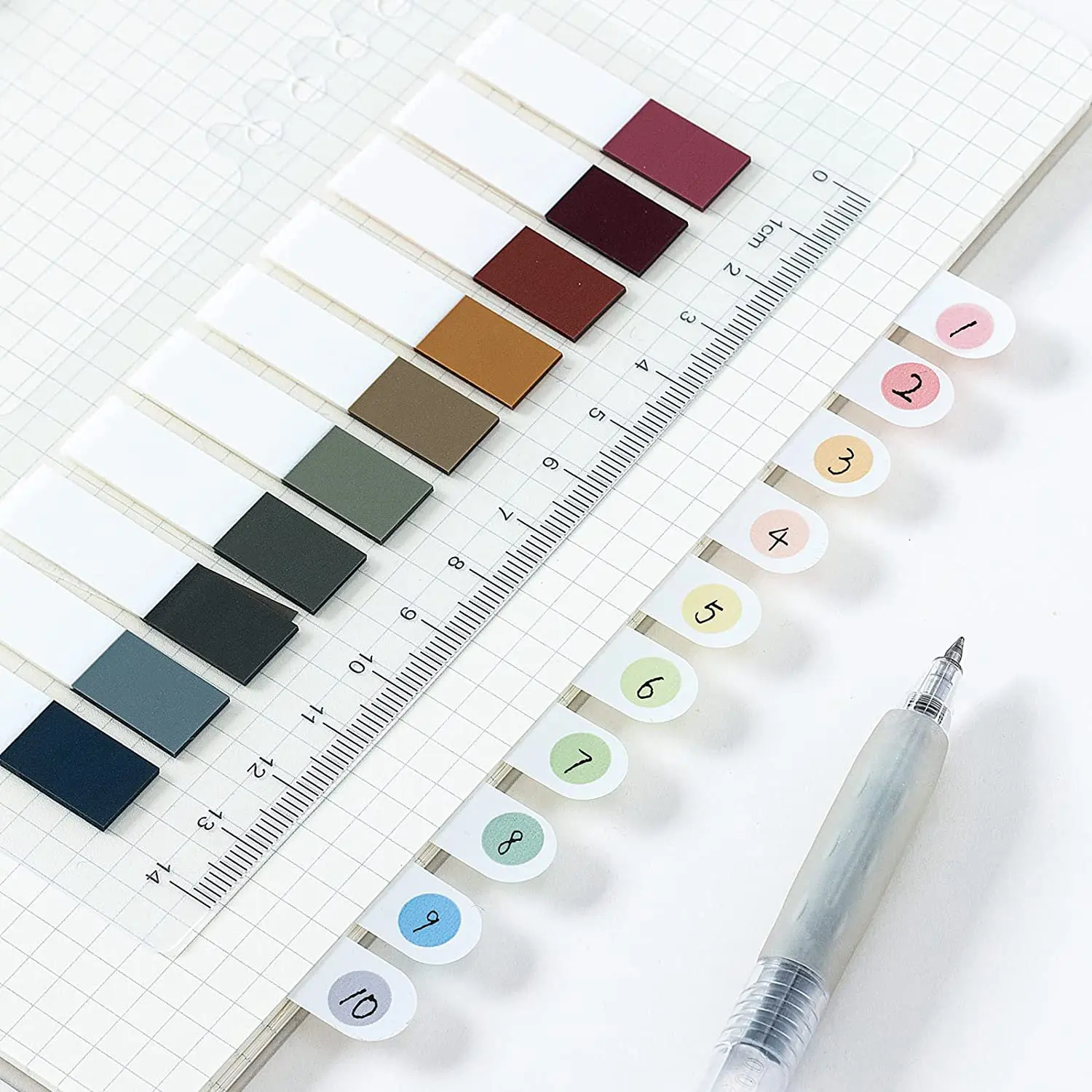 A19E-200Pcs Colored Page Markers, Sticky Tabs In 10 Colors,Neon Sticky Notes Flags,Waterproof Writable Page Flags