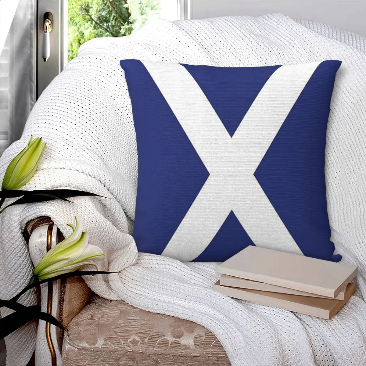 Scotland Flag Square Pillowcase Polyester Pillow Cover Velvet Cushion Decor Comfort Throw Pillow For Home Living Room