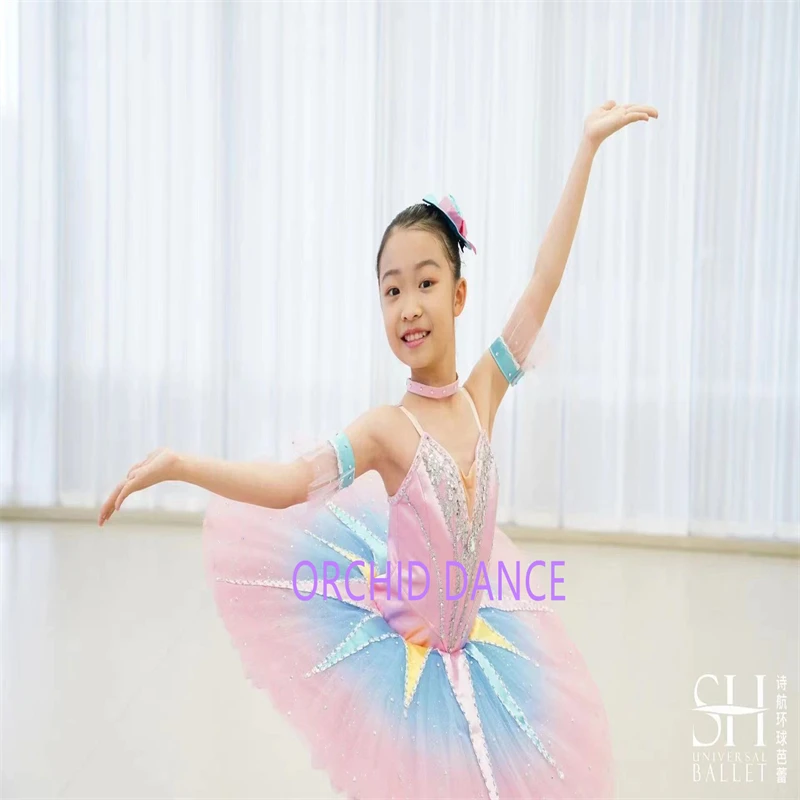 high quality  custom color fashion Unique Design Kids Girls Children Women Adult Performance Wear Gold Pink Ballet Tutu Costumes