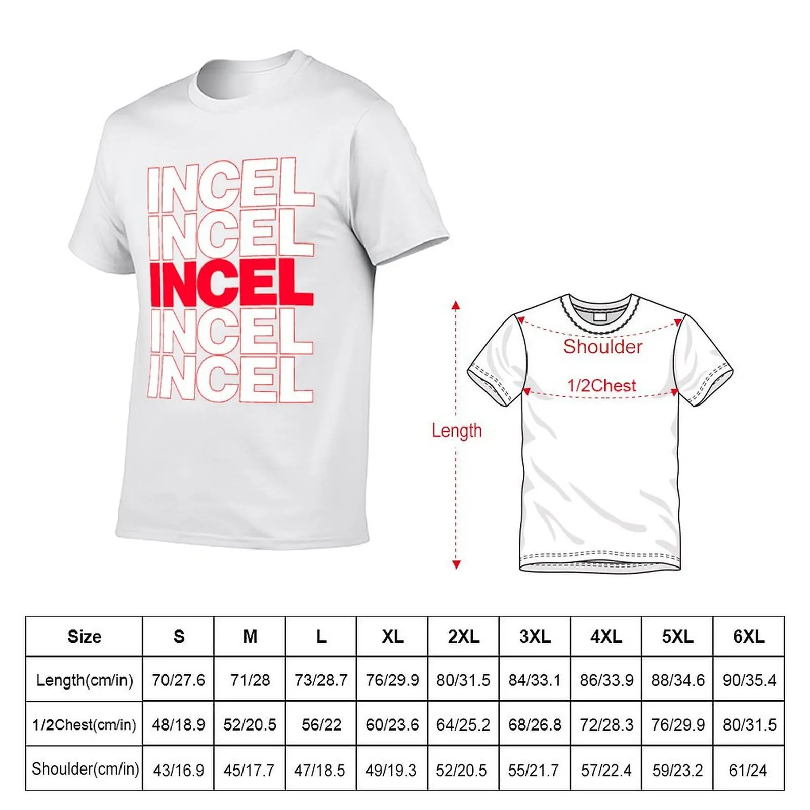 Incel Thank You Bag Text T-Shirt man t shirt heavy cotton t shirts for man cotton funny T-Shirt